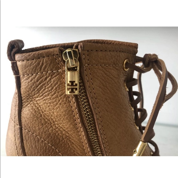 TORY BURCH ‼️ heeled lace-up booties worn once 😁 - Picture 6 of 8